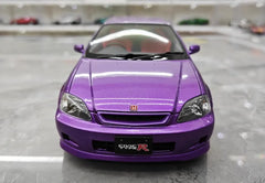 1:18 Honda 1997 Civic Type R EK9 Purple Die Cast Model Car