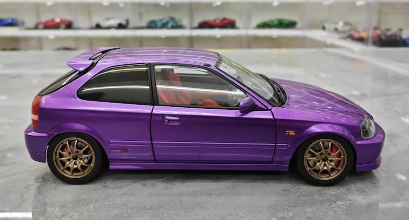 1:18 Honda 1997 Civic Type R EK9 Purple Die Cast Model Car