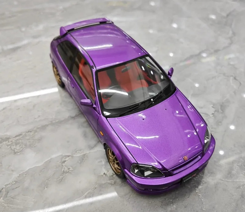 1:18 Honda 1997 Civic Type R EK9 Purple Die Cast Model Car
