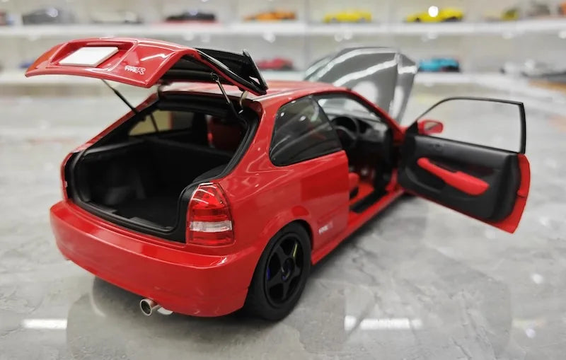 1:18 Honda 1997 Civic Type R EK9 Red/Black Die Cast Model Car