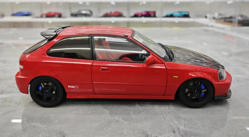 1:18 Honda 1997 Civic Type R EK9 Red/Black Die Cast Model Car