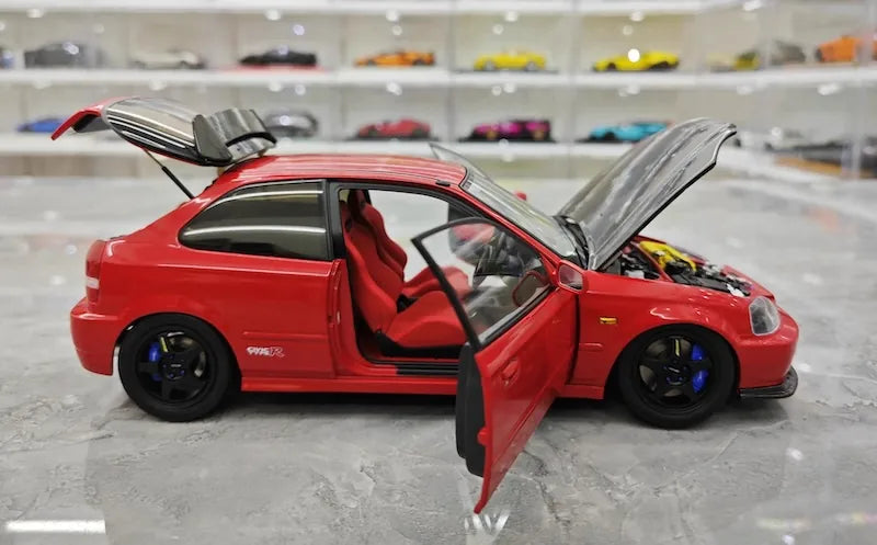 1:18 Honda 1997 Civic Type R EK9 Red/Black Die Cast Model Car