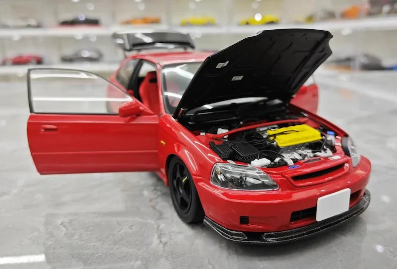 1:18 Honda 1997 Civic Type R EK9 Red/Black Die Cast Model Car
