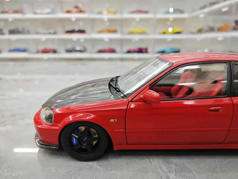 1:18 Honda 1997 Civic Type R EK9 Red/Black Die Cast Model Car