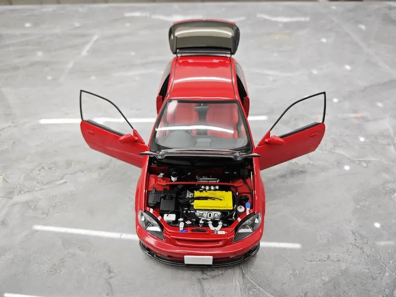 1:18 Honda 1997 Civic Type R EK9 Red/Black Die Cast Model Car