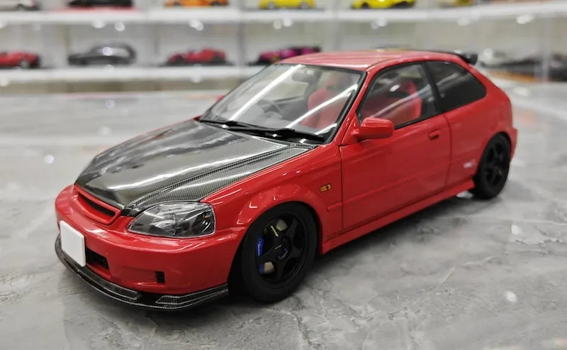 1:18 Honda 1997 Civic Type R EK9 Red/Black Die Cast Model Car