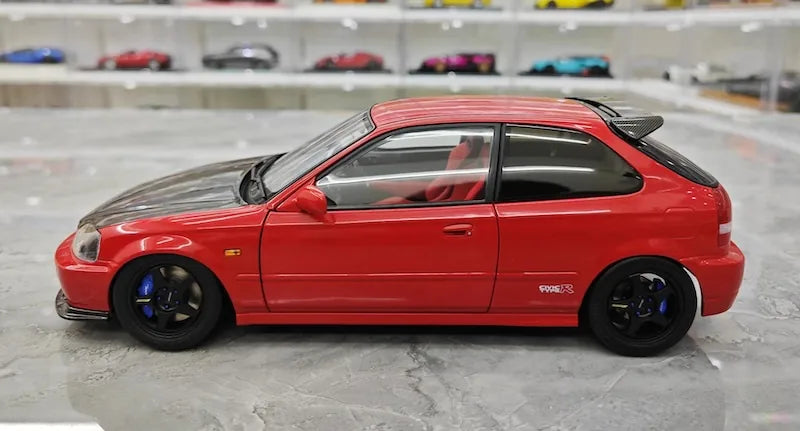 1:18 Honda 1997 Civic Type R EK9 Red/Black Die Cast Model Car