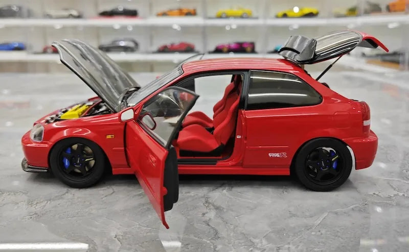 1:18 Honda 1997 Civic Type R EK9 Red/Black Die Cast Model Car