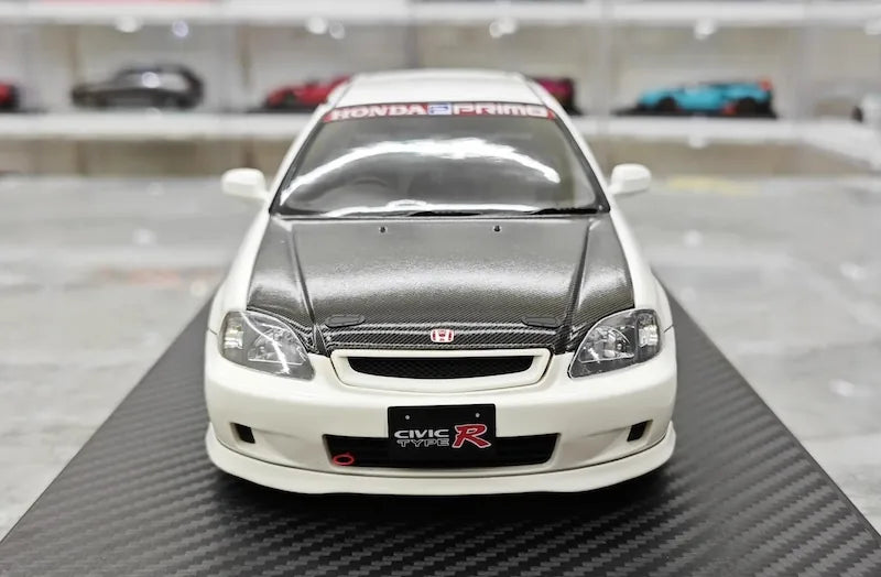 1:18 Honda 1997 Civic Type R EK9 White/Black Die Cast Model Car