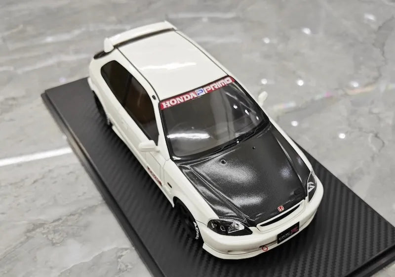 1:18 Honda 1997 Civic Type R EK9 White/Black Die Cast Model Car