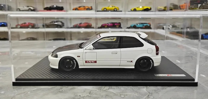 1:18 Honda 1997 Civic Type R EK9 White/Black Die Cast Model Car