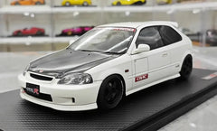 1:18 Honda 1997 Civic Type R EK9 White/Black Die Cast Model Car