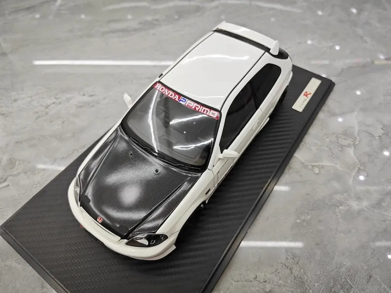 1:18 Honda 1997 Civic Type R EK9 White/Black Die Cast Model Car