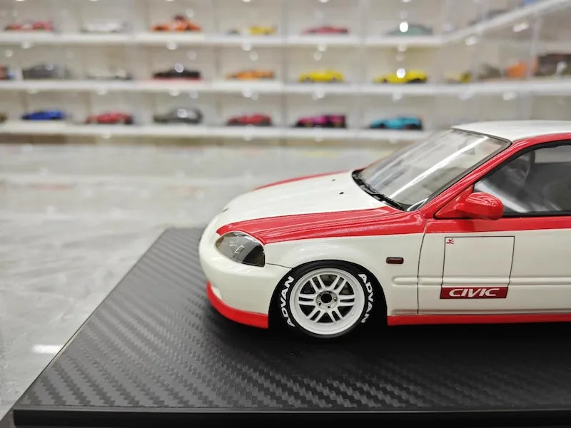 1:18 Honda 1997 Civic Type R EK9 White/Red Die Cast Model Car