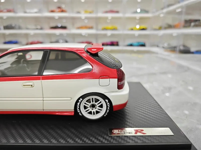 1:18 Honda 1997 Civic Type R EK9 White/Red Die Cast Model Car