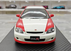 1:18 Honda 1997 Civic Type R EK9 White/Red Die Cast Model Car