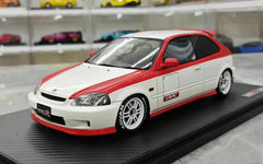1:18 Honda 1997 Civic Type R EK9 White/Red Die Cast Model Car