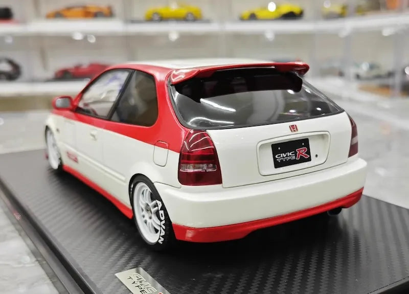 1:18 Honda 1997 Civic Type R EK9 White/Red Die Cast Model Car