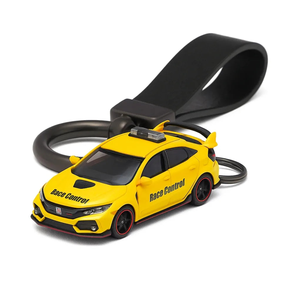 Honda Civic Type R Yellow Keychain 1:64 Model Car Keychain