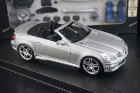 [Hot Works] 1:18 Mercedes-Benz 2004 SLK55 AMG Silver Model Car Die-Cast