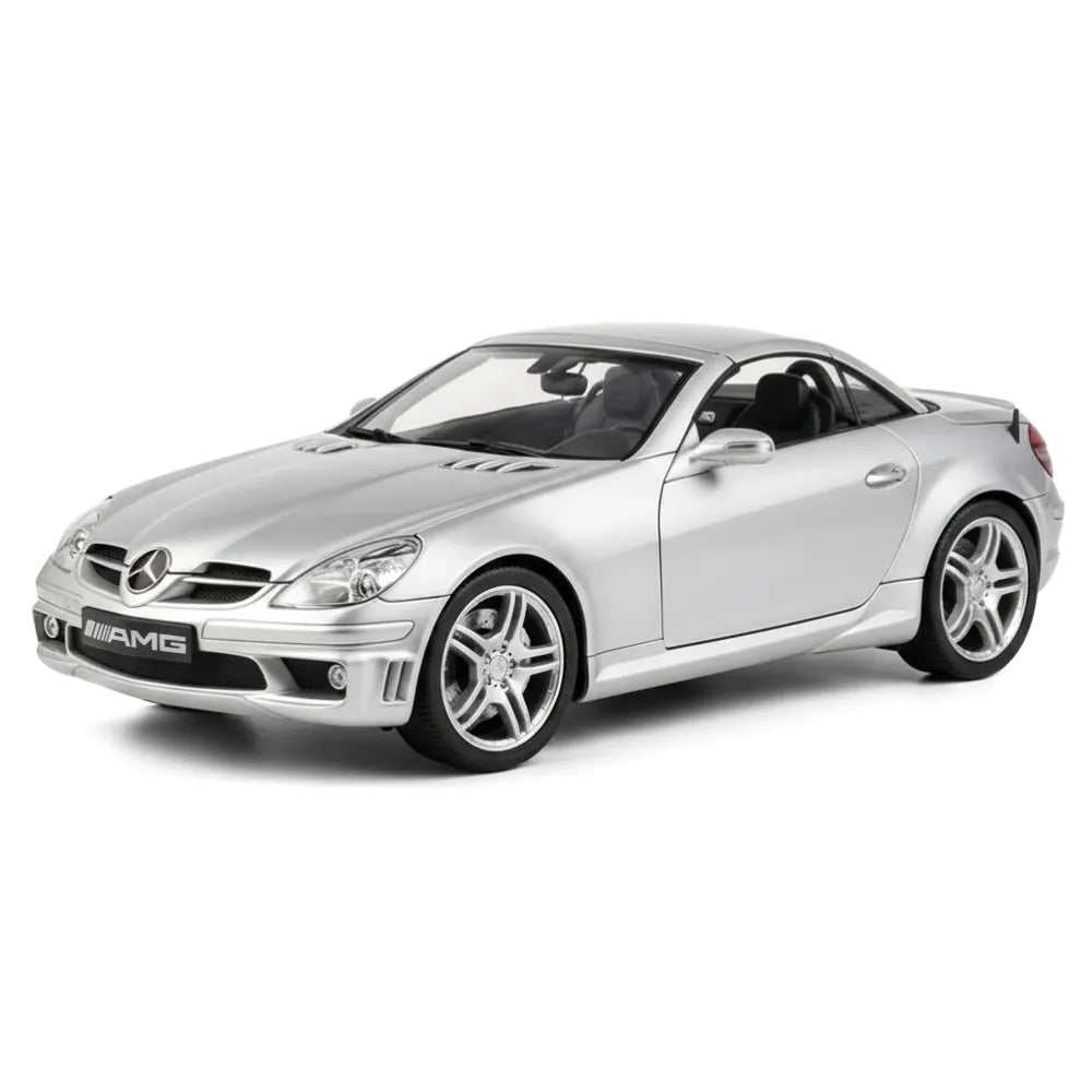 [Hot Works] 1:18 Mercedes-Benz 2004 SLK55 AMG silver modellbil Die-Cast