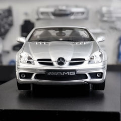 [Hot Works] 1:18 Mercedes-Benz 2004 SLK55 AMG Silver Model Car Die-Cast