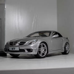 [Hot Works] 1:18 Mercedes-Benz 2004 SLK55 AMG Silver Model Car Die-Cast