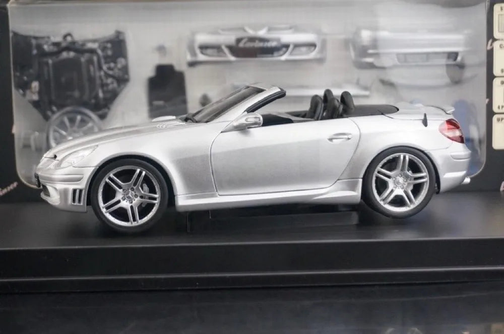 [Hot Works] 1:18 Mercedes-Benz 2004 SLK55 AMG Silver Model Car Die-Cast