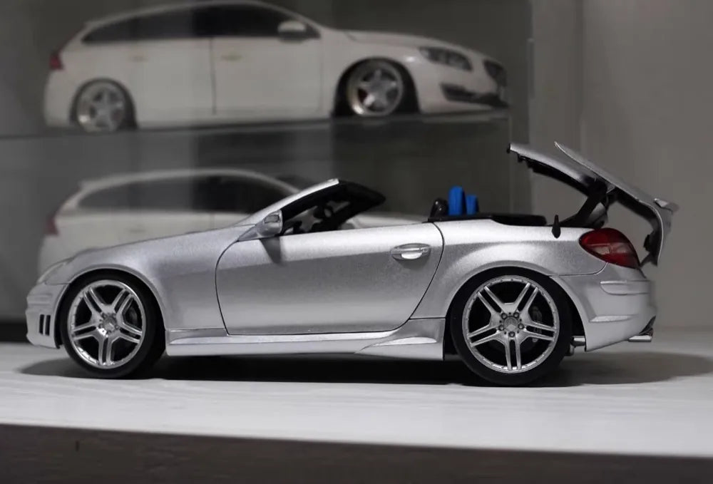 [Hot Works] 1:18 Mercedes-Benz 2004 SLK55 AMG silver modellbil Die-Cast