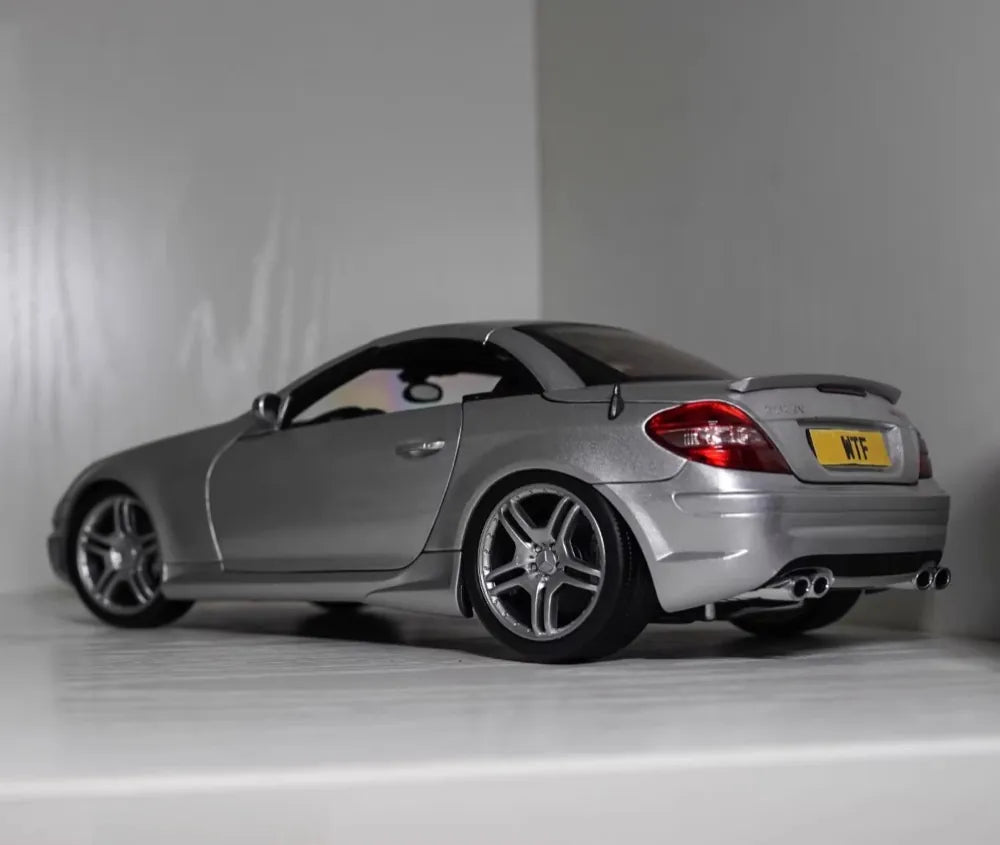[Hot Works] 1:18 Mercedes-Benz 2004 SLK55 AMG silver modellbil Die-Cast