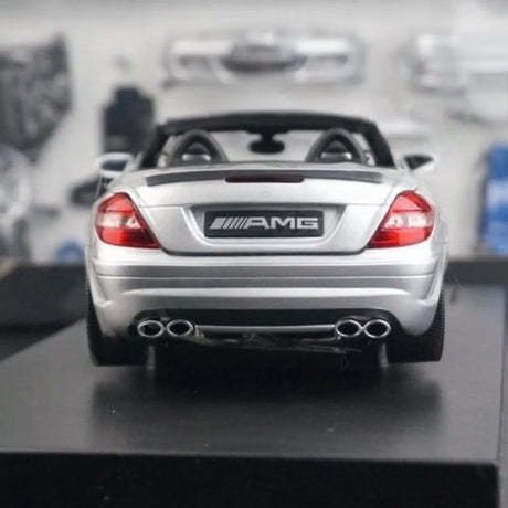 [Hot Works] 1:18 Mercedes-Benz 2004 SLK55 AMG Silver Model Car Die-Cast