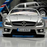 [Hot Works] 1:18 Mercedes-Benz 2008 SL63 AMG R230 argent voiture miniature Die-Cast