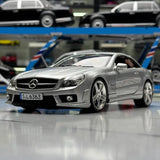 [Hot Works] 1:18 Mercedes-Benz 2008 SL63 AMG R230 argent voiture miniature Die-Cast