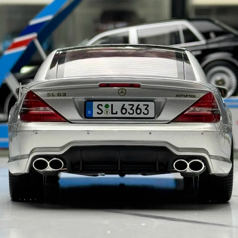 [Hot Works] 1:18 Mercedes-Benz 2008 SL63 AMG R230 argent voiture miniature Die-Cast