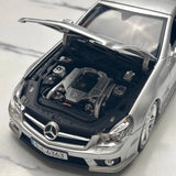 [Hot Works] 1:18 Mercedes-Benz 2008 SL63 AMG R230 argent voiture miniature Die-Cast