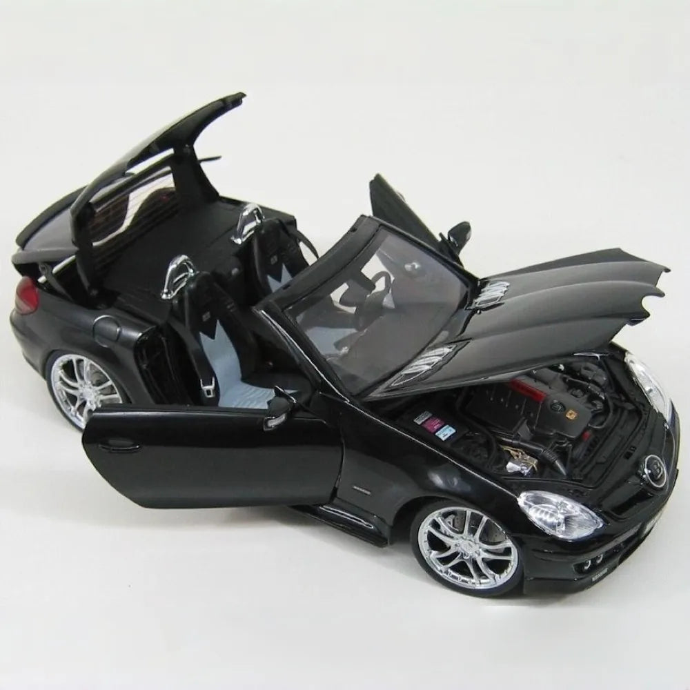[Hot Works] 1:18 Mercedes-Benz 2009 SLK55 AMG Brabus Black Model Car Die-Cast