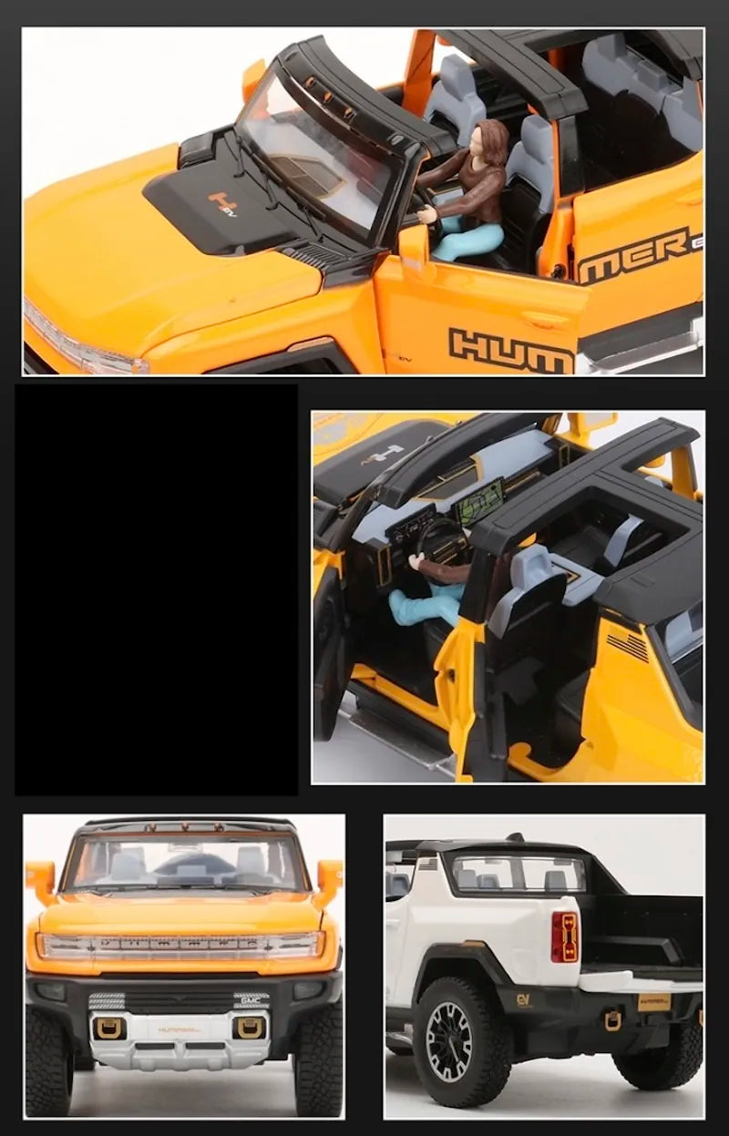 1:24 Hummer 2024 GMC EV Truck Convertible Die Cast Model Car