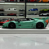 IVY Lamborghini 2014 Huracan LP610-4 LB-Works Tiffany Blue 1:18 – Resina Modelo de Resina de Coleção