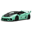 IVY Lamborghini 2014 Huracan LP610-4 LB-Works Tiffany Blue 1:18 – Resina Modelo de Resina de Coleção