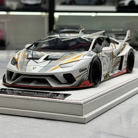 IVY Lamborghini 2014 Huracan LP610-4 LB-Works White 1:18 – Sammelobjekt-Resin-Modellharz