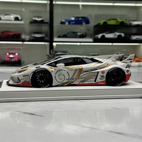 IVY Lamborghini 2014 Huracan LP610-4 LB-Works White 1:18 – Sammelobjekt-Resin-Modellharz