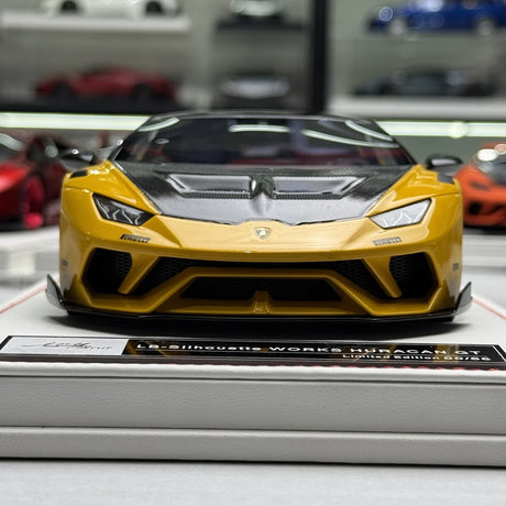 IVY Lamborghini 2014 Huracan LP610-4 LB-Works Yellow 1:18 – Sammelobjekt-Harz-Modellharz