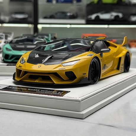 IVY Lamborghini 2014 Huracan LP610-4 LB-Works Yellow 1:18 – Sammelobjekt-Harz-Modellharz