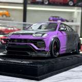 IVY Lamborghini 2018 Urus LB-ووركس بنفسجي وأسود 1:18 – راتنج نموذجي قابل للجمع