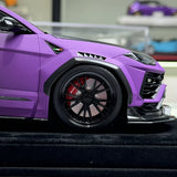 IVY Lamborghini 2018 Urus LB-ووركس بنفسجي وأسود 1:18 – راتنج نموذجي قابل للجمع