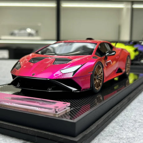 IVY Lamborghini 2021 Huracan STO Pink 1:18 – Sammelobjekt-Resin-Modellharz