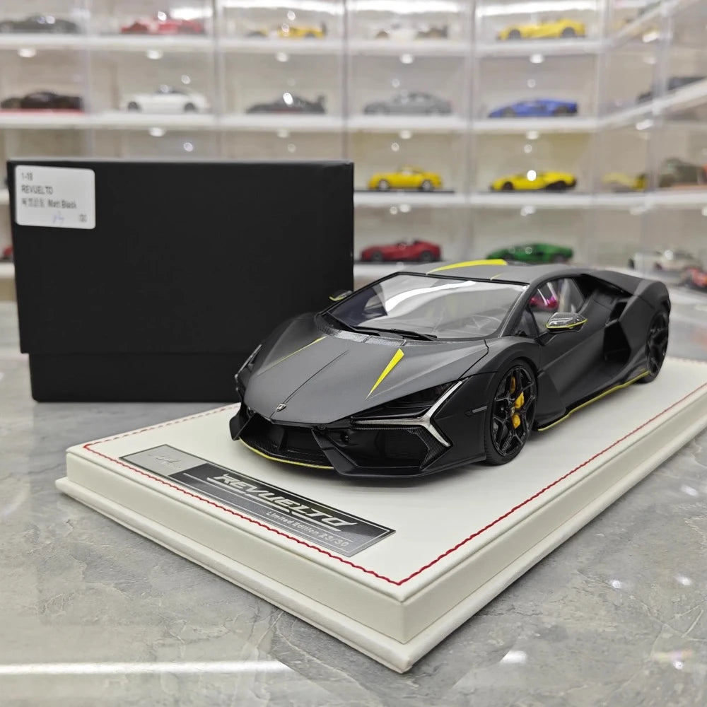 [IVY] 1:18 Lamborghini 2023 Revuelto noir voiture miniature Resin