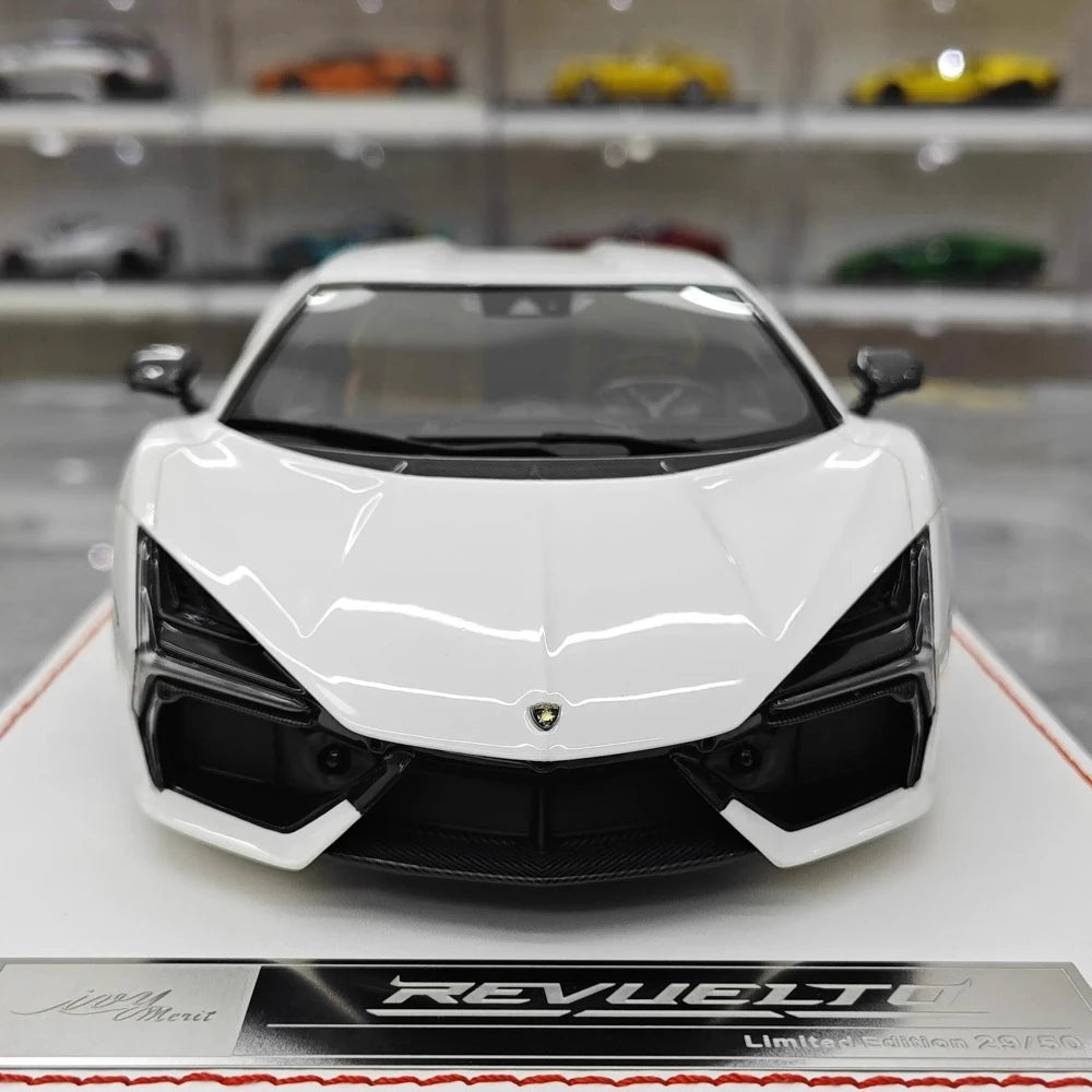 [IVY] 1:18 Lamborghini 2023 Revuelto blanc voiture miniature Resin