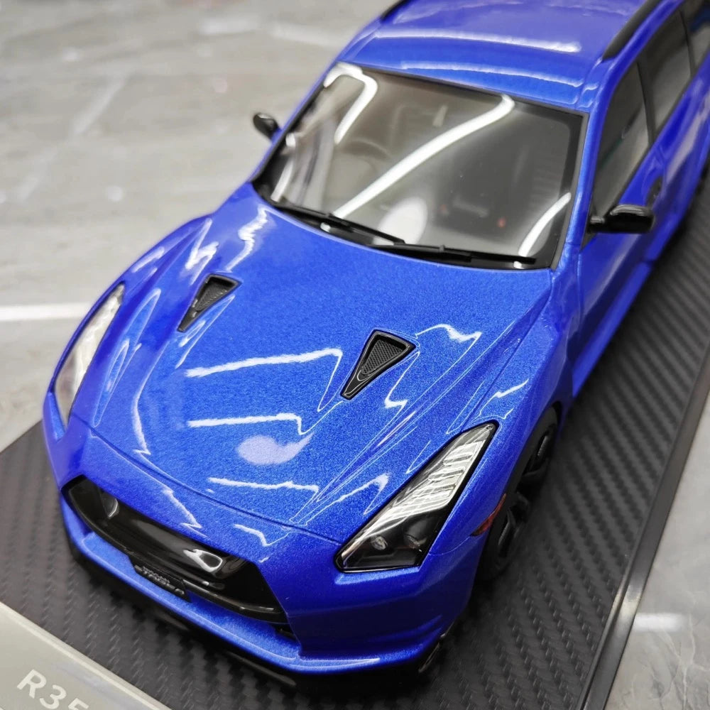 [IVY] 1:18 Nissan 2022 Stagea R35 Wagon Blue Model Car Resin