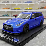 [IVY] 1:18 Nissan 2022 Stagea R35 Wagon Blue Model Car Resin